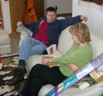 Mark and Barbara with Chocolates