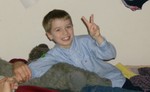 Trever giving Peace sign