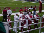 getting into the stands