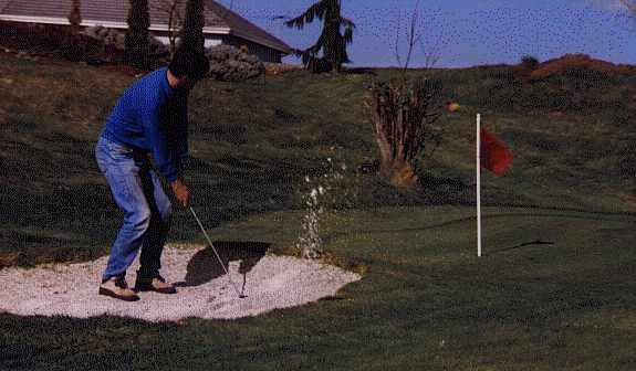 Fuzzy golf with sand trap